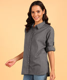 Blocks Of India Women Solid Color Casual Shirt - Grey