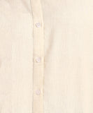 Blocks Of India Women Solid Color Casual Shirt - Natural White