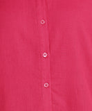 Blocks Of India Women Solid Color Casual Shirt - Hot Pink