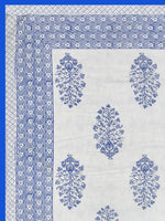 Cotton Dohar / Blanket King Bed Size Hand Block Printed (Blue Buta New)