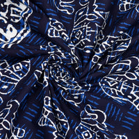 PURE COTTON RAJASTHANI HAND BLOCK PRINT SIX SEATER TABLE CLOTH (Blue Elephant)