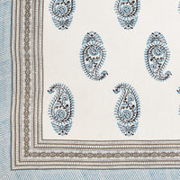 Pure Cotton Table Cloth Rajasthani Hand Block Printed (Grey boota)