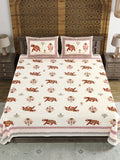 BLOCKS OF INDIA Sanganeri Print Cotton Viscose Economy King Size Bedsheet (225 X 270 CM)  DOB_BED_AURA_7