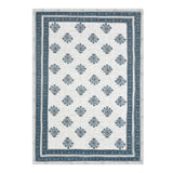 Cotton Single Size Quilt Hand Block Print for Light Winters (150x225 cm) (Blue Grey Buta)