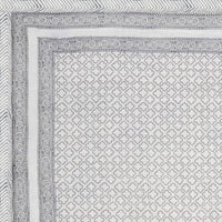 Cotton Single Size Quilt Hand Block Print for Light Winters (150x225 cm) (Blue Grey Buta)