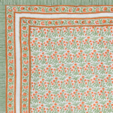 Cotton Single Size Quilt Hand Block Print for Light Winters (150x225 cm) (Red Green Jaal)