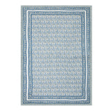 Cotton Single Size Quilt Hand Block Print for Light Winters (150x225 cm) (Blue Grey Jaal)