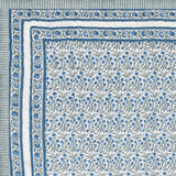 Cotton Single Size Quilt Hand Block Print for Light Winters (150x225 cm) (Blue Grey Jaal)