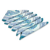 BLOCKS OF INDIA Hand Block Print Cotton Table Napkin (Blue Boota)