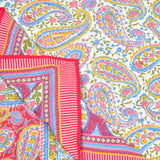 Cotton Dohar / Blanket King Bed Size Hand Block Printed (Red Gad Paisley)