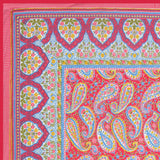 Cotton Dohar / Blanket King Bed Size Hand Block Printed (Red Gad Paisley)