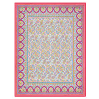 Cotton Dohar / Blanket King Bed Size Hand Block Printed (Red Gad Paisley)