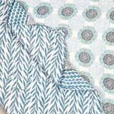 Cotton Single Size Quilt Hand Block Print for Light Winters (150x225 cm)